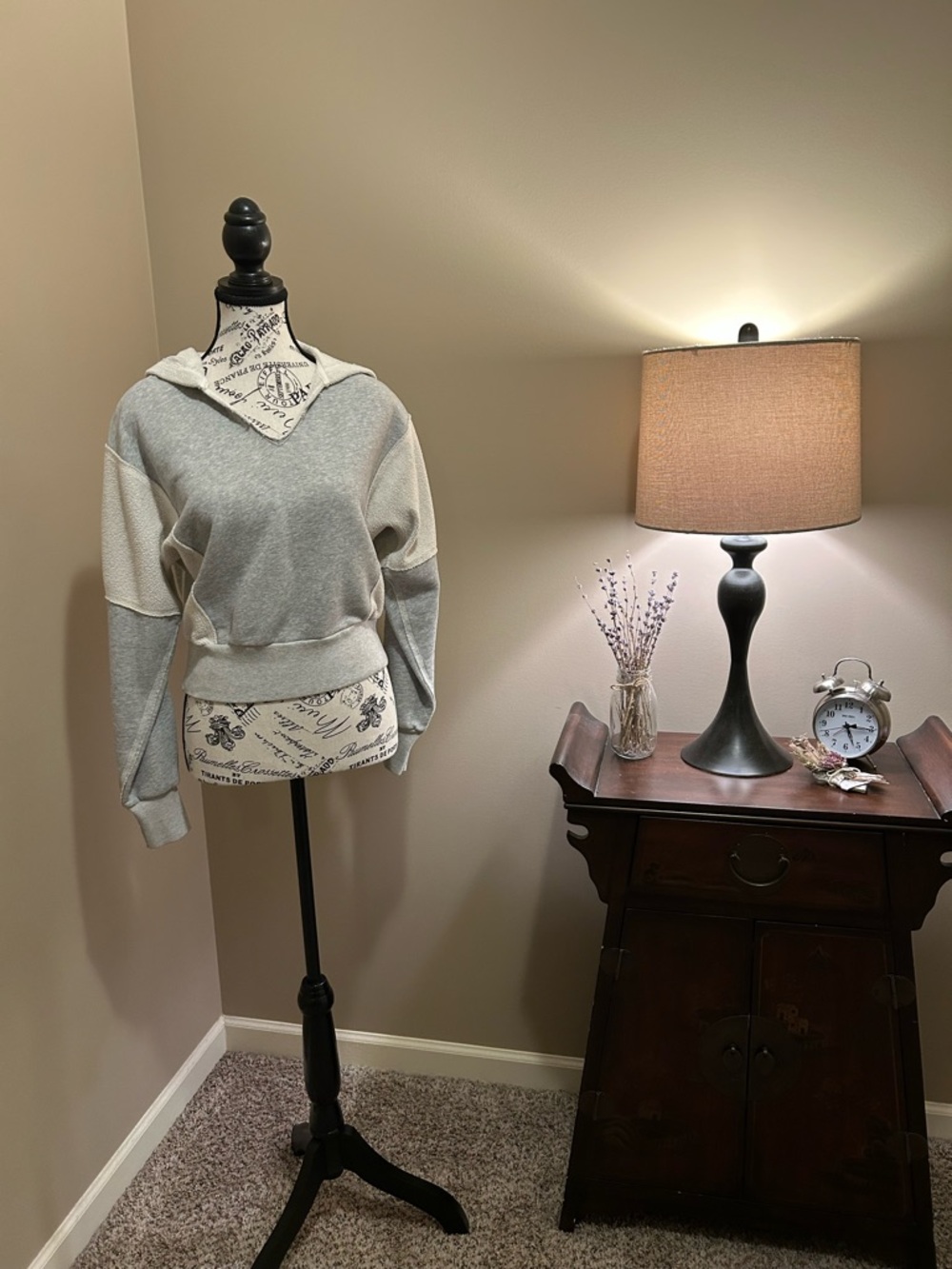 Abercrombie & fitch Cozy Heather Gray Cropped Hoodie Sweatshirt